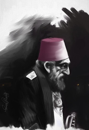 Cartoon: Sultan Abdulhamid Han (medium) by kadiryilmaz tagged portrait,portre,abdulhamid,empire,ottoman,the,of,34th,han,abdülhamid,reiches,osmanischen,des,sultan