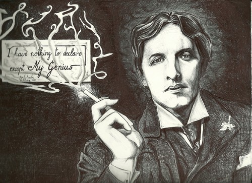 Cartoon: Oscar Wilde (medium) by catalantrader tagged poem
