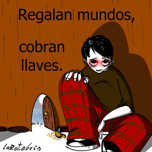 Cartoon: atados (medium) by LaRataGris tagged mundos