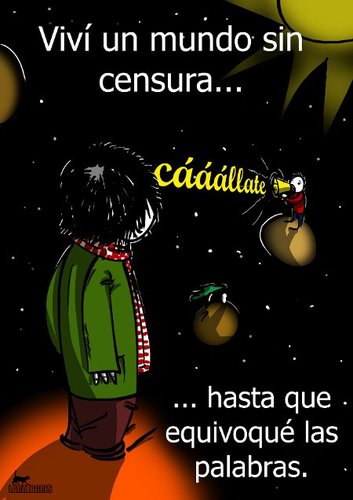 Cartoon: libertad de rexpresion (medium) by LaRataGris tagged censura