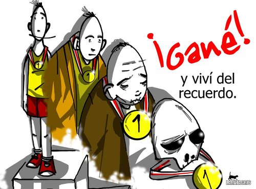 Cartoon: Pasados (medium) by LaRataGris tagged recuerdos,ganar