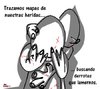 Cartoon: El mapa de nuestras heridas (small) by LaRataGris tagged derrota,amantes