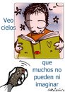 Cartoon: imaginando palabras (small) by LaRataGris tagged television,libros