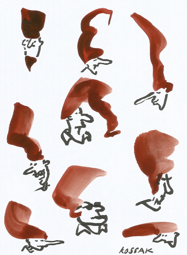 Cartoon: Frisurentrends (medium) by Kossak tagged frisur,friseur,haare,köpfe,mode,trend,fön,frisur,friseur,haare,köpfe,mode,trend,fön