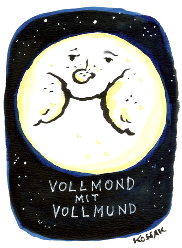 Vollmond mit Vollmund