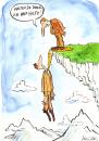 Cartoon: Durchhalten (small) by Kossak tagged krawatte tie berg berge mountains hilfe help suit hang on gebirge helfer