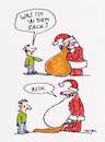 Cartoon: Weihnachtsmann mit Sack (small) by Kossak tagged weihnachten,weihnachtsmann,sack,geschenke,feiertage,christmas,enttäuschung,winter