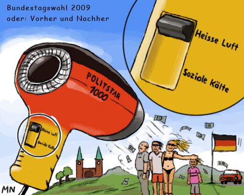 Cartoon: Heiss Luft im Spätsommer (medium) by flintstone73 tagged bundestagswahl,demokratie,democracy,elections,hot,air,volksverdummung,wahlgeschenke