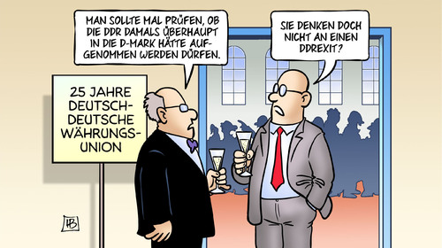 Cartoon: 25 Jahre Waehrungsunion (medium) by Harm Bengen tagged jahre,25,demokratie,exit,mark,dmark,ddr,waehrungsunion,deutsche,eu,institutionen,troika,grexit,europa,frist,euro,volksabstimmung,referendum,recht,demokratisches,karikatur,cartoon,bengen,harm,schulden,pleite,griechenland,iwf,ezb,25,jahre,deutsche,waehrungsunion,ddr,dmark,mark,exit,demokratie,demokratisches,recht,referendum,volksabstimmung,euro,frist,europa,grexit,troika,institutionen,eu,ezb,iwf,griechenland,pleite,schulden,harm,bengen,cartoon,karikatur