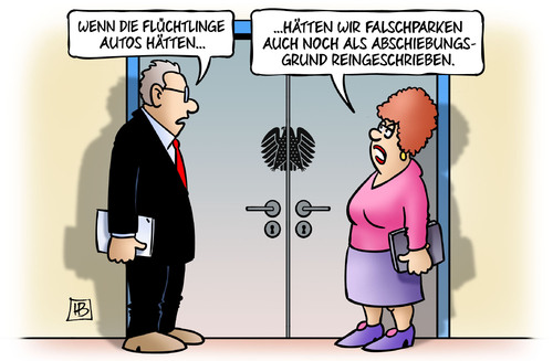 Cartoon: Abschiebungserleichterung (medium) by Harm Bengen tagged autos,falschparken,abschiebungsgrund,ausweisen,bundesregierung,flüchtlingszahlen,reduzieren,obergrenze,grenze,populismus,flüchtlinge,flucht,asyl,politiker,harm,bengen,cartoon,karikatur,autos,falschparken,abschiebungsgrund,ausweisen,bundesregierung,flüchtlingszahlen,reduzieren,obergrenze,grenze,populismus,flüchtlinge,flucht,asyl,politiker,harm,bengen,cartoon,karikatur