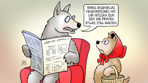 Cartoon: Abschussplan (medium) by Harm Bengen tagged wolf,woelfe,kind,vegetarisches,abschussplan,abschuesse,harm,bengen,cartoon,karikatur,wolf,woelfe,kind,vegetarisches,abschussplan,abschuesse,harm,bengen,cartoon,karikatur