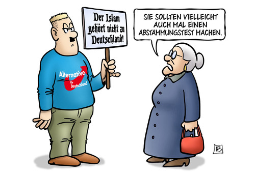 Cartoon: Abstammungstest (medium) by Harm Bengen tagged islam,deutschland,fremdenfeindlichkeit,rassismus,hitler,nazis,schnurrbart,afd,partei,rechts,demo,susemil,abstammungstest,vaterschaft,familie,harm,bengen,cartoon,karikatur,islam,deutschland,fremdenfeindlichkeit,rassismus,hitler,nazis,schnurrbart,afd,partei,rechts,demo,susemil,abstammungstest,vaterschaft,familie,harm,bengen,cartoon,karikatur