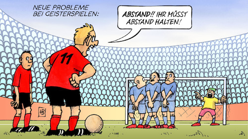 Cartoon: Abstand bei Geisterspielen (medium) by Harm Bengen tagged abstand,mauer,freistoss,fussball,probleme,geisterspiele,corona,coronavirus,ansteckung,pandemie,epidemie,krankheit,schaden,harm,bengen,cartoon,karikatur,abstand,mauer,freistoss,fussball,probleme,geisterspiele,corona,coronavirus,ansteckung,pandemie,epidemie,krankheit,schaden,harm,bengen,cartoon,karikatur