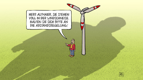 Cartoon: Abstandsregelung (medium) by Harm Bengen tagged wirtschaftsminister,altmaier,windschneise,windkraft,windenergie,windrad,schatten,abstandsregelung,klimaschutz,klimawandel,klimapaket,gras,harm,bengen,cartoon,karikatur,wirtschaftsminister,altmaier,windschneise,windkraft,windenergie,windrad,schatten,abstandsregelung,klimaschutz,klimawandel,klimapaket,gras,harm,bengen,cartoon,karikatur