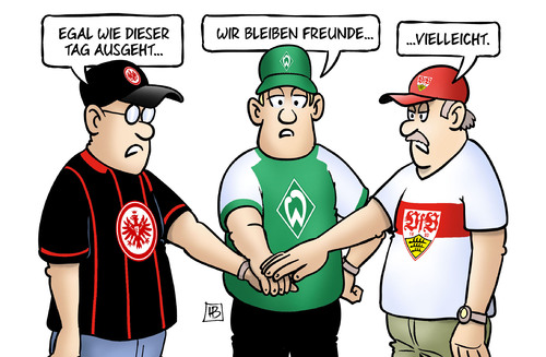 Cartoon: Abstiegskampf 2016 (medium) by Harm Bengen tagged freunde,fussball,bundesliga,abstiegskampf,eintracht,frankfurt,vfb,stuttgart,werder,bremen,fans,harm,bengen,cartoon,karikatur,freunde,fussball,bundesliga,abstiegskampf,eintracht,frankfurt,vfb,stuttgart,werder,bremen,fans,harm,bengen,cartoon,karikatur