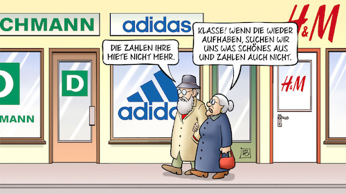 Cartoon: Adidas-Miete (medium) by Harm Bengen tagged adidas,deichmann,hm,miete,klauen,diebstahl,laden,susemil,corona,coronavirus,ansteckung,pandemie,epidemie,krankheit,schaden,harm,bengen,cartoon,karikatur,adidas,deichmann,hm,miete,klauen,diebstahl,laden,susemil,corona,coronavirus,ansteckung,pandemie,epidemie,krankheit,schaden,harm,bengen,cartoon,karikatur