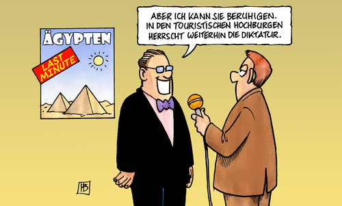 Cartoon: Ägypten-Tourismus (medium) by Harm Bengen tagged ägypten,tourismus,aufstand,revolution,mubarak,regime,regierung,reise,reisen,reisewarnung,pyramiden,ägypten,aufstand,tourismus,revolution,mubarak,regierung,regime,reisewarnung,pyramiden,reisen,reise