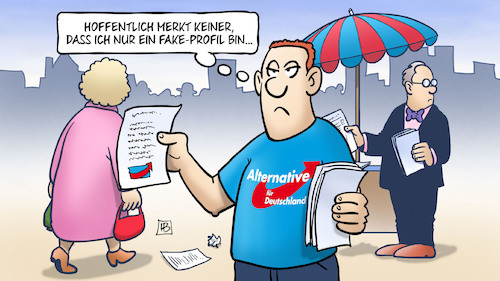 Cartoon: AfD-Fake-Profile (medium) by Harm Bengen tagged afd,fake,profile,wahlkampf,internet,twitter,facebook,betrug,bots,rechtsextremismus,europawahl,harm,bengen,cartoon,karikatur,afd,fake,profile,wahlkampf,internet,twitter,facebook,betrug,bots,rechtsextremismus,europawahl,harm,bengen,cartoon,karikatur