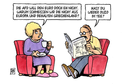 Cartoon: AfD raus (medium) by Harm Bengen tagged afd,parteitag,rechts,nazis,euro,ouzo,tee,referendum,frist,europa,grexit,troika,institutionen,eu,ezb,iwf,griechenland,pleite,schulden,harm,bengen,cartoon,karikatur,afd,parteitag,rechts,nazis,euro,ouzo,tee,referendum,frist,europa,grexit,troika,institutionen,eu,ezb,iwf,griechenland,pleite,schulden,harm,bengen,cartoon,karikatur