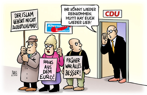 Cartoon: AfD und Mutti (medium) by Harm Bengen tagged lieb,kurswechsel,cdu,afd,mutti,merkel,harm,bengen,cartoon,karikatur,merkel,mutti,afd,cdu,kurswechsel,lieb,harm,bengen,cartoon,karikatur