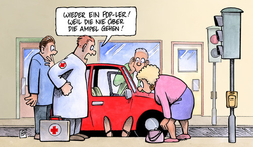 Cartoon: Ampel (medium) by Harm Bengen tagged ampel,fdp,spd,grüne,wahl,bundestagswahl,wahlkampf,abgrenzung,verweigerung,westerwelle,steinmeier,unfall,sanitäter,ampel,grüne,spd,wahl,wahlen,wahlkampf,bundestagswahl,abgrenzung,verweigerung,guido westerwelle,frank walter steinmeier,unfall,sanitäter,guido,westerwelle,frank,walter,steinmeier