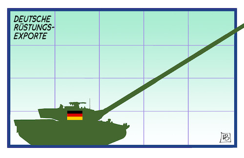 Cartoon: Anstieg Rüstungsexporte (medium) by Harm Bengen tagged deutsche,rüstungsexporte,anstieg,wirtschaft,krieg,jemen,leopard,panzer,harm,bengen,cartoon,karikatur,deutsche,rüstungsexporte,anstieg,wirtschaft,krieg,jemen,leopard,panzer,harm,bengen,cartoon,karikatur