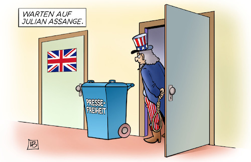 Cartoon: Assange und USA (medium) by Harm Bengen tagged usa,uncle,sam,galgenstrick,strafe,gericht,auslieferung,wikileaks,gb,uk,assange,pressefreiheit,harm,bengen,cartoon,karikatur,usa,uncle,sam,galgenstrick,strafe,gericht,auslieferung,wikileaks,gb,uk,assange,pressefreiheit,harm,bengen,cartoon,karikatur