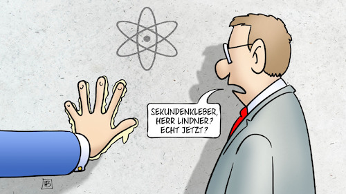 Cartoon: Atom-Lindner (medium) by Harm Bengen tagged sekundenkleber,lindner,fdp,protest,festkleben,atomkraftwerke,kernkraftwerke,laufzeit,energiekrise,harm,bengen,cartoon,karikatur,sekundenkleber,lindner,fdp,protest,festkleben,atomkraftwerke,kernkraftwerke,laufzeit,energiekrise,harm,bengen,cartoon,karikatur