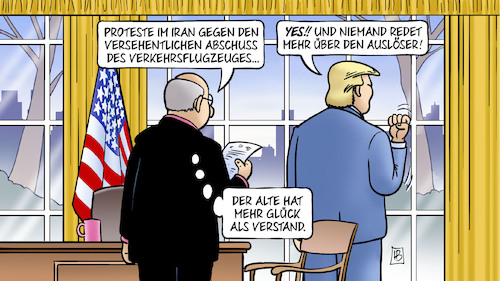 Cartoon: Auslöser (medium) by Harm Bengen tagged protest,iran,irak,usa,oval,office,versehentlicher,abschuss,verkehrsflugzeuges,ukraine,auslöser,glück,verstand,kriegsgefahr,harm,bengen,cartoon,karikatur,protest,iran,irak,usa,oval,office,versehentlicher,abschuss,verkehrsflugzeuges,ukraine,auslöser,glück,verstand,kriegsgefahr,harm,bengen,cartoon,karikatur