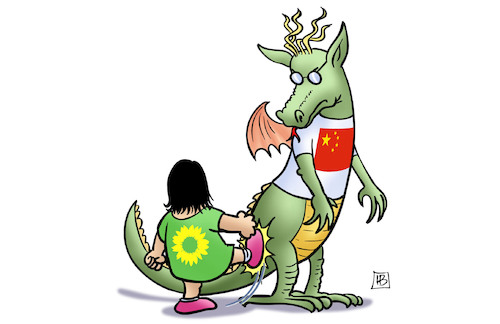 Cartoon: Baerbock und China (medium) by Harm Bengen tagged baerbock,china,kind,aussenministerin,drache,treten,grüne,harm,bengen,cartoon,karikatur,baerbock,china,kind,aussenministerin,drache,treten,grüne,harm,bengen,cartoon,karikatur