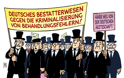 Cartoon: Behandlungsfehler (medium) by Harm Bengen tagged karikatur,beerdigung,bestatter,bestatterwesen,tod,begraebnis,tot,cartoon,bengen,harm,krankenhaus,arzt,aerzteschaft,behandlungsfehler,kriminalisierung,bestatterwesen,bestatter,beerdigung,begraebnis,tod,tot,kriminalisierung,behandlungsfehler,aerzteschaft,arzt,krankenhaus,harm,bengen,cartoon,karikatur