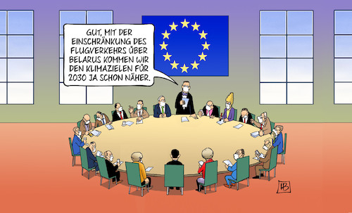 Cartoon: Belarus und EU-Klima (medium) by Harm Bengen tagged einschränkung,flugverkehr,eu,europa,gipfel,klimaziele,2030,sanktionen,lukaschenko,bombendrohung,kritik,umleitung,ryanair,flugzeug,abgefangen,maschine,luftpiraterie,belarus,protasewitsch,opposition,blogger,festnahme,harm,bengen,cartoon,karikatur,einschränkung,flugverkehr,eu,europa,gipfel,klimaziele,2030,sanktionen,lukaschenko,bombendrohung,kritik,umleitung,ryanair,flugzeug,abgefangen,maschine,luftpiraterie,belarus,protasewitsch,opposition,blogger,festnahme,harm,bengen,cartoon,karikatur