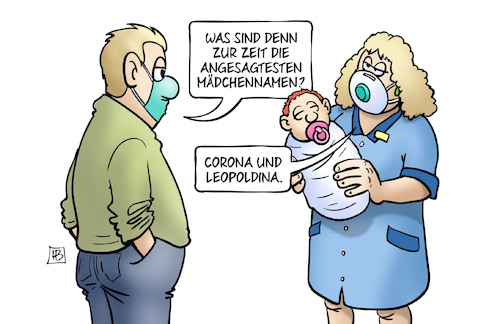 Cartoon: Beliebte Namen (medium) by Harm Bengen tagged beliebte,namen,angesagteste,mädchennamen,leopoldina,baby,geburt,hebamme,krankenschwester,corona,coronavirus,ansteckung,pandemie,epidemie,krankheit,schaden,harm,bengen,cartoon,karikatur,beliebte,namen,angesagteste,mädchennamen,leopoldina,baby,geburt,hebamme,krankenschwester,corona,coronavirus,ansteckung,pandemie,epidemie,krankheit,schaden,harm,bengen,cartoon,karikatur