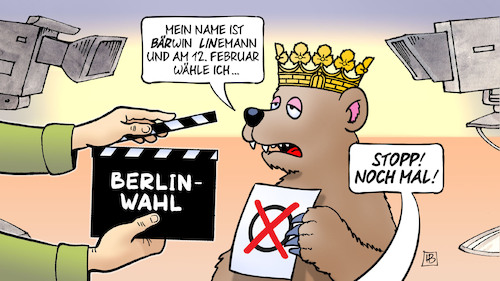 Cartoon: Berlin wählt (medium) by Harm Bengen tagged bär,loriot,lottogewinner,berlin,wahl,abgeordnetenhaus,neuwahl,harm,bengen,cartoon,karikatur,bär,loriot,lottogewinner,berlin,wahl,abgeordnetenhaus,neuwahl,harm,bengen,cartoon,karikatur