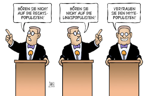 Cartoon: Bertelsmann-Populismus-Studie (medium) by Harm Bengen tagged bertelsmann,populismus,studie,rechts,links,mitte,redner,wahlkampf,harm,bengen,cartoon,karikatur,bertelsmann,populismus,studie,rechts,links,mitte,redner,wahlkampf,harm,bengen,cartoon,karikatur