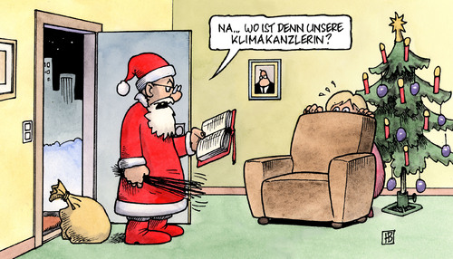 Cartoon: Bescherung 2009 (medium) by Harm Bengen tagged bescherung,weihnachten,weihnachtsmann,rute,bilanz,sack,merkel,kanzlerin,klimakanzlerin,klima,kopenhagen,versagen,niederlage,bestrafung,bescherung,weihnachten,weihnachtsmann,rute,bilanz,sack,angela merkel,kanzlerin,klimakanzlerin,kopenhagen,klima,klimawandel,angela,merkel