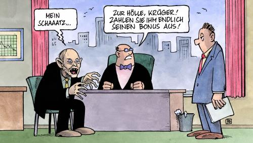 Bonus Gier Von Harm Bengen Wirtschaft Cartoon Toonpool