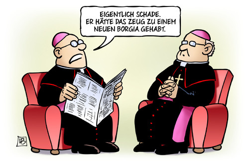 Cartoon: Borgia van Elst (medium) by Harm Bengen tagged franz,peter,tebartz,van,elst,borgia,kosten,bischofssitz,badewanne,koi,papst,klerus,prunk,protz,protzbau,geld,kirchensteuer,armut,demut,bescheidenheit,katholisch,kirche,religion,limburger,limburg,bischof,harm,bengen,cartoon,karikatur,franz,peter,tebartz,van,elst,borgia,kosten,bischofssitz,badewanne,koi,papst,klerus,prunk,protz,protzbau,geld,kirchensteuer,armut,demut,bescheidenheit,katholisch,kirche,religion,limburger,limburg,bischof,harm,bengen,cartoon,karikatur