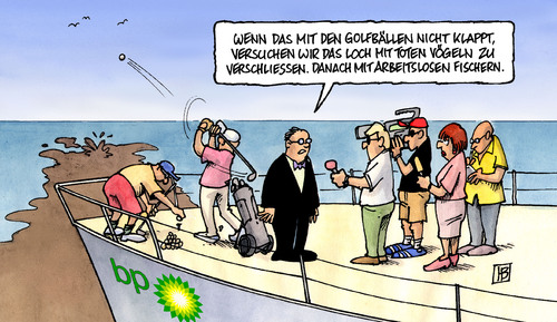 Cartoon: BP-Bohrloch (medium) by Harm Bengen tagged usa,oelpest,oel,pest,verseuchung,verschmutzung,bohrinsel,bohrturm,bohrplattform,deep,water,horizon,bp,energie,konzern,umwelt,umweltschutz,oekologie,bohren,foerdern,obama,golf,fischer,voegel,loch,verschliessen,usa,ölpest,öl,umwelt,verschmutzung,verseuchung,bohrinsel,bohrplattform,deep water,konzern,umweltschutz,energie,bp,benzin,deep,water