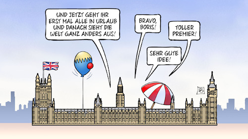 Cartoon: Britische Sommerpause (medium) by Harm Bengen tagged britische,sommerpause,urlaub,idee,parlament,ballon,sonnenschirm,boris,johnson,tories,gb,uk,wahl,premierminister,brexit,harm,bengen,cartoon,karikatur,britische,sommerpause,urlaub,idee,parlament,ballon,sonnenschirm,boris,johnson,tories,gb,uk,wahl,premierminister,brexit,harm,bengen,cartoon,karikatur