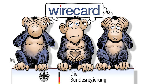 Cartoon: Bundesregierung und Wirecard (medium) by Harm Bengen tagged bundesregierung,wirecard,merkel,raute,drei,affen,finanzdienstleister,betrug,pleite,harm,bengen,cartoon,karikatur,bundesregierung,wirecard,merkel,raute,drei,affen,finanzdienstleister,betrug,pleite,harm,bengen,cartoon,karikatur