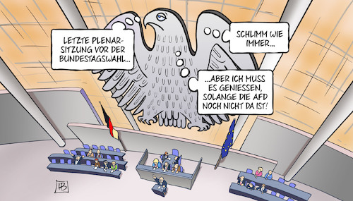 Cartoon: Bundestag und AfD (medium) by Harm Bengen tagged plenarsitzung,bundestagswahl,afd,bundesadler,parlament,harm,bengen,cartoon,karikatur,plenarsitzung,bundestagswahl,afd,bundesadler,parlament,harm,bengen,cartoon,karikatur