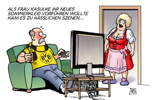 Bvb Vs Fcb Von Harm Bengen Sport Cartoon Toonpool