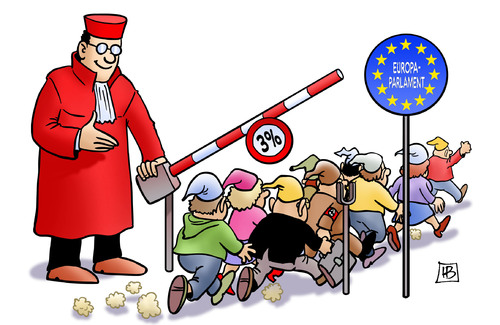 Cartoon: BVerfG kippt 3-Prozent-Hürde (medium) by Harm Bengen tagged wahlen,parteien,urteil,bundesverfassungsgericht,bvg,bverfg,zwerge,karikatur,cartoon,bengen,harm,europaparlament,europawahl,europa,hürde,prozent,drei,zwerge,bverfg,bvg,bundesverfassungsgericht,urteil,parteien,wahlen,drei,prozent,hürde,europa,europawahl,europaparlament,harm,bengen,cartoon,karikatur