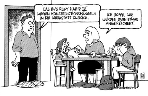 Cartoon: BVG zu Hartz IV (medium) by Harm Bengen tagged 