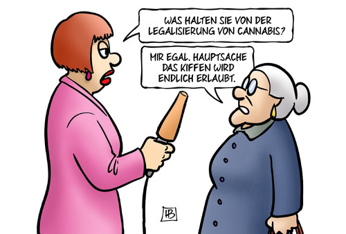 Cartoon: Cannabis-Legalisierung (medium) by Harm Bengen tagged legalisierung,cannabis,kiffen,erlaubt,legal,interview,susemil,harm,bengen,cartoon,karikatur,legalisierung,cannabis,kiffen,erlaubt,legal,interview,susemil,harm,bengen,cartoon,karikatur