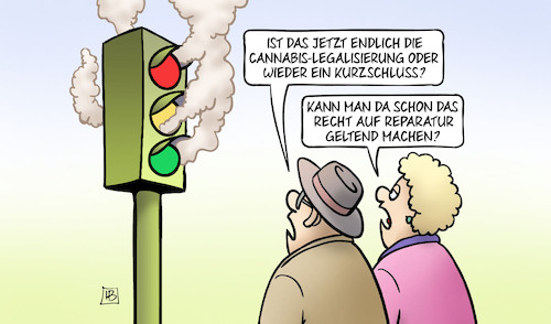 Cartoon: Cannabis oder Kurzschluss (medium) by Harm Bengen tagged ampel,qualm,rauch,cannabis,legalisierung,kurzschluss,recht,reparatur,harm,bengen,cartoon,karikatur,ampel,qualm,rauch,cannabis,legalisierung,kurzschluss,recht,reparatur,harm,bengen,cartoon,karikatur