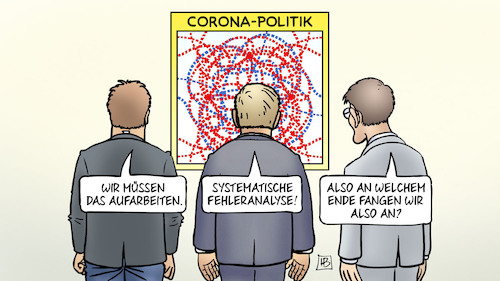 Cartoon: Corona-Aufarbeitung (medium) by Harm Bengen tagged corona,politik,aufarbeitung,systematische,fehleranalyse,ende,linie,lauterbach,lindner,habeck,harm,bengen,cartoon,karikatur,corona,politik,aufarbeitung,systematische,fehleranalyse,ende,linie,lauterbach,lindner,habeck,harm,bengen,cartoon,karikatur