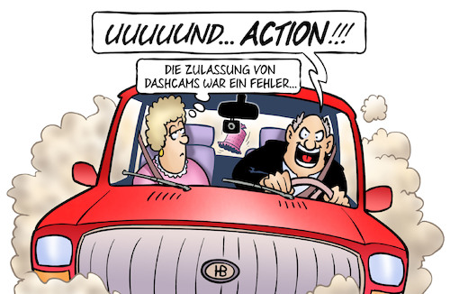 Cartoon: Dashcam (medium) by Harm Bengen tagged action,zulassung,dashcam,fehler,kfz,automobil,bundesgerichtshof,bgh,minicameras,kamera,harm,bengen,cartoon,karikatur,action,zulassung,dashcam,fehler,kfz,automobil,bundesgerichtshof,bgh,minicameras,kamera,harm,bengen,cartoon,karikatur