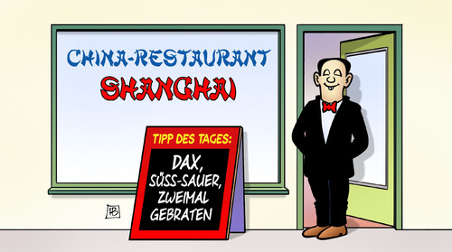 Cartoon: Dax und China (medium) by Harm Bengen tagged china,chinese,restaurant,shanghai,börse,aktien,dax,essen,harm,bengen,cartoon,karikatur,china,chinese,restaurant,shanghai,börse,aktien,dax,essen,harm,bengen,cartoon,karikatur